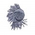 Georgette stole with feathers attached to it Georgette stole with feathers attached to it